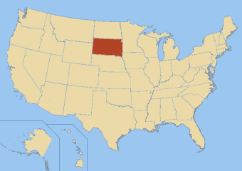 Carte du Dakota du Sud