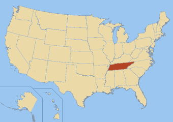 Carte du Tennessee