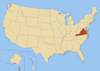 Carte de la Virginie Carte de la Virginie