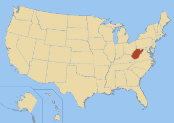 Carte de la La Virginie-Occidentale