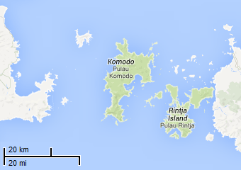 Carte de l'île de Komodo