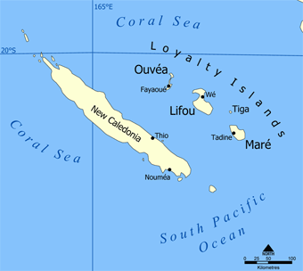 Carte des îles Loyauté